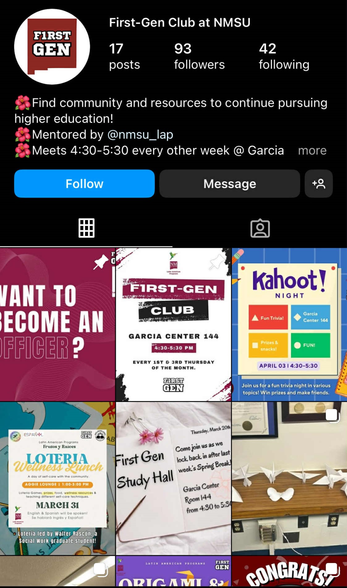  Image of First Gen Club Instagram